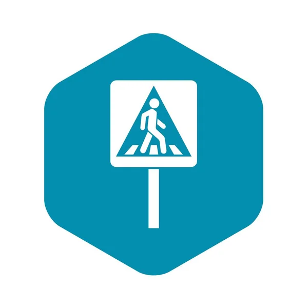 Ikona dla pieszych znak, prosty styl — Wektor stockowy