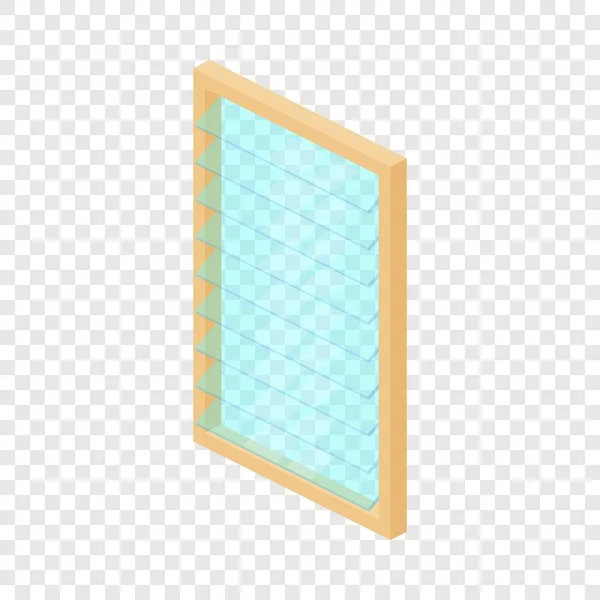 Ícone retangular da moldura da janela, estilo 3d isométrico — Vetor de Stock
