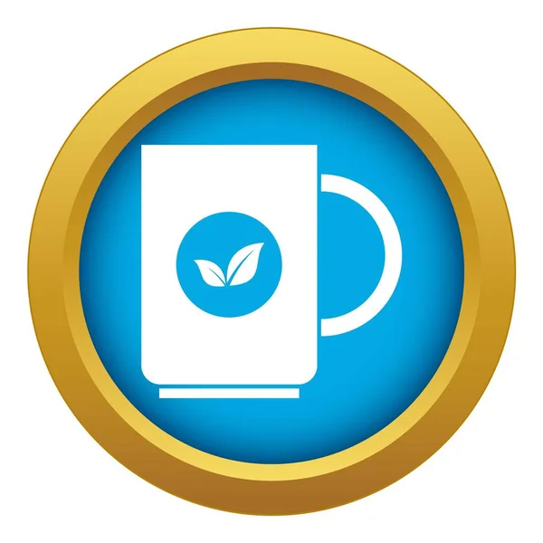 Xícara de chá ícone vetor azul isolado —  Vetores de Stock