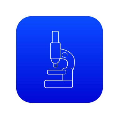 Mikroskop simge mavi vektör