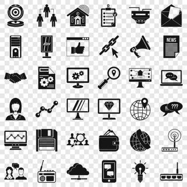 Operatör Icons set, basit tarzı