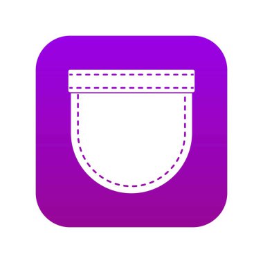 Gömlek cep simgesi dijital mor