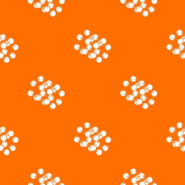 Üçlü molekül desen vektör turuncu