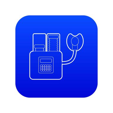 Yapay solunum simgesi mavi vektör için cihaz