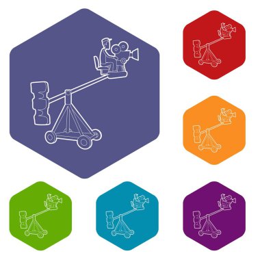 Zor çekim simgesi, anahat stili