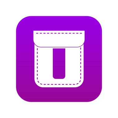 Siyah cep simgesi dijital mor