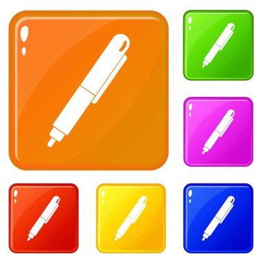 İşaret kalemi simgeleri vektör rengini ayarlama