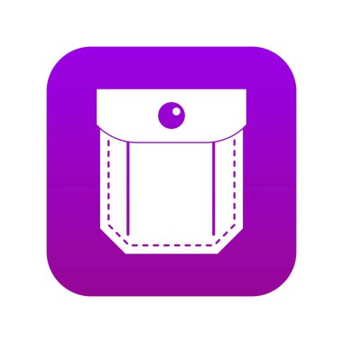 Vana ve düğme simgesi dijital mor cep