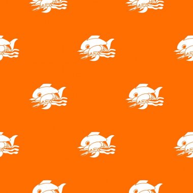 Deniz gıda desen vektör turuncu