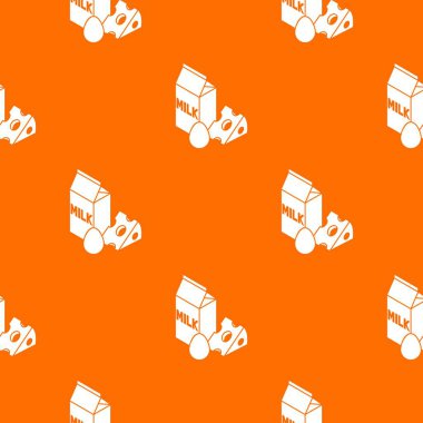 Süt ürün deseni vektör turuncu