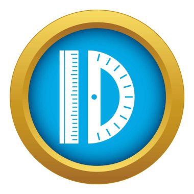 Çizgi simge mavi vektör izole