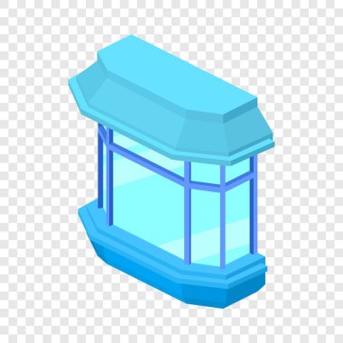 Modern balkon simgesi, izometrik 3d stili