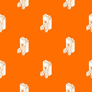 Meyve suyu paketi desen vektör turuncu