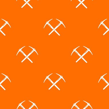 Madencilik kazma deseni vektör turuncu