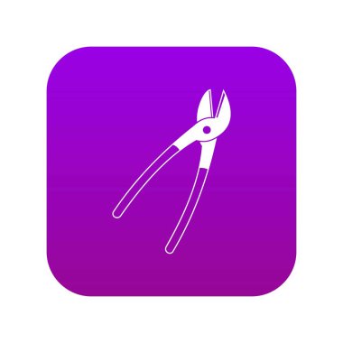 Metal makaslar simge dijital mor