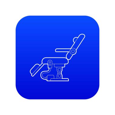 Diş sandalye simgesi mavi vektör