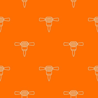 Madencilik çekiç matkap desen vektör turuncu