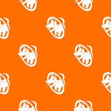 Hiçbir köpek desen vektör turuncu