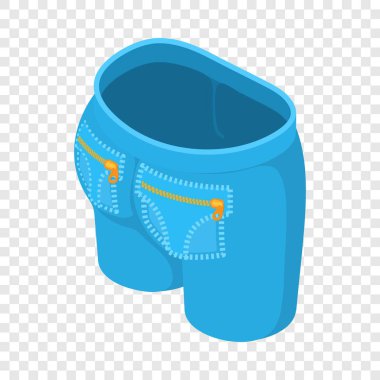 Kısa kot simgesi, izometrik 3d stili