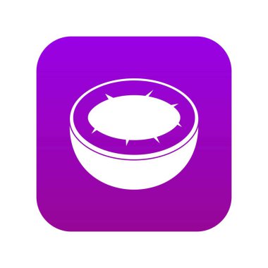 Hindistan cevizi simgesinin yarısı dijital mor