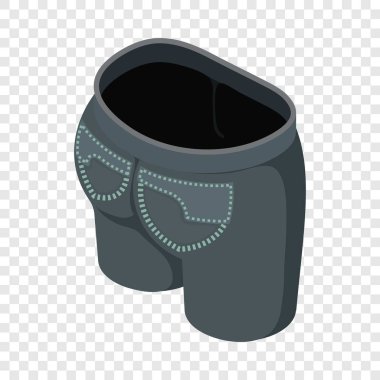 Siyah kısa kutsal kişilerin resmi, izometrik 3d stili