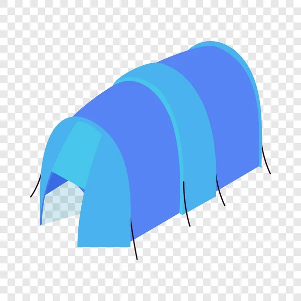 Blue tent icon, isometric 3d style — Stock Vector