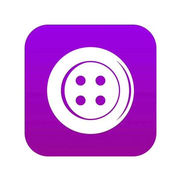 Icono botón de costura digital púrpura — Archivo Imágenes Vectoriales