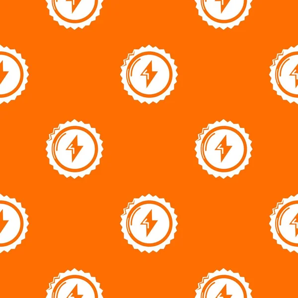 Bouchon de bouteille de boisson énergétique motif vecteur orange — Image vectorielle