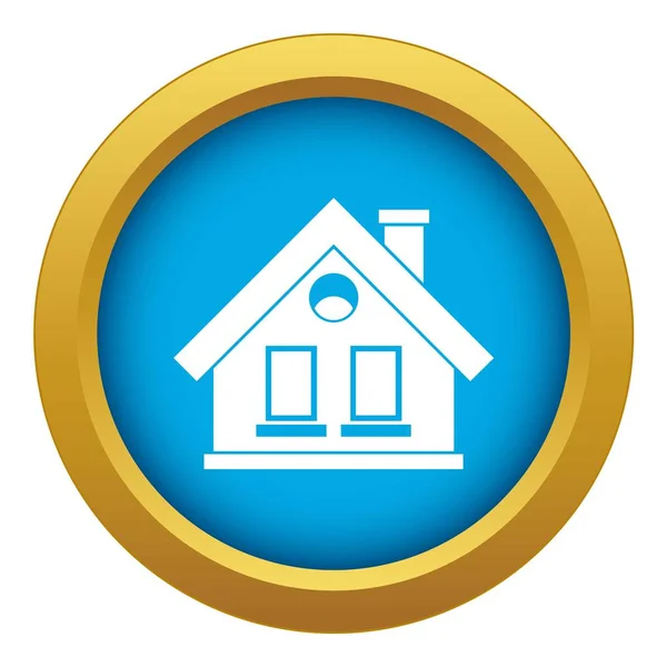 Dům ikonu modrý vektor, samostatný — Stockový vektor