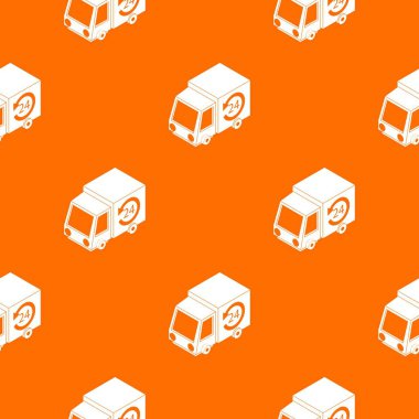 24 saat teslimat deseni vektör turuncu