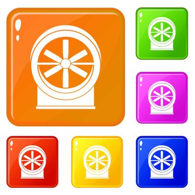 Fan simgeler vektör renk ayarla