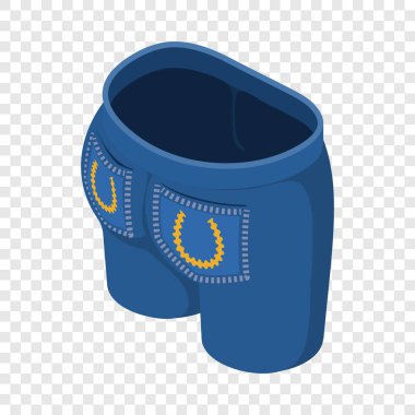 Mavi jeans simgesi, izometrik 3d stili