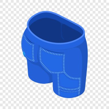 Hafif mavi kısa kutsal kişilerin resmi, izometrik 3d stili