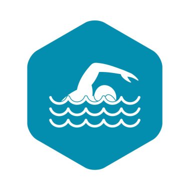 Yüzücü simgesi, basit tarzı