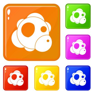 Atom simgeler vektör renk ayarla