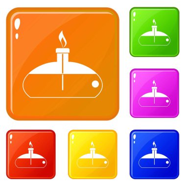 Spiritlamp simgeleri vektör rengini ayarlar