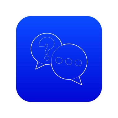 Konuşma simgesi mavi vektör