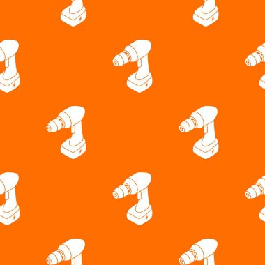 Akülü matkap deseni vektör turuncu