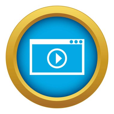 Video oynatma simgesi mavi vektör yalıtılmış için program