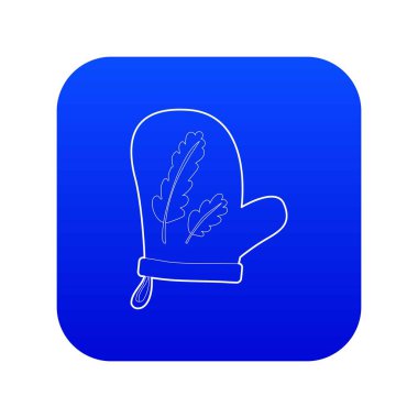 Eldiven simgesi mavi vektör