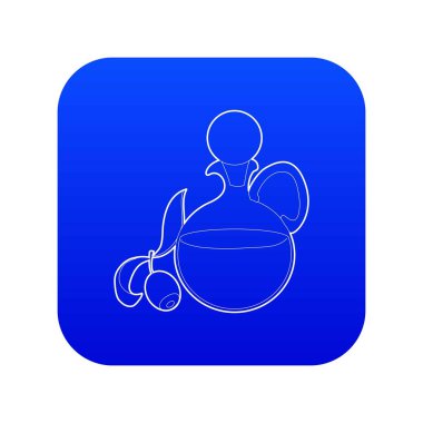 Zeytinyağı simgesi mavi vektör