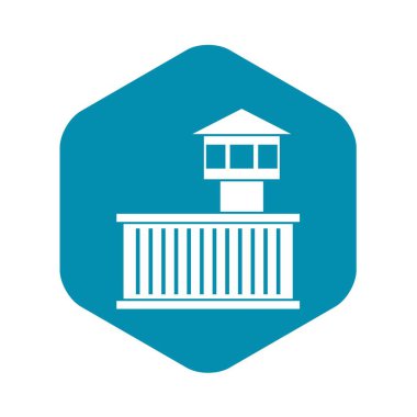 Prison tower icon, simple style clipart