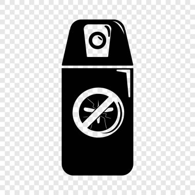 Sivrisinek sprey simgesi, basit siyah stil