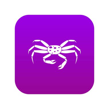 Yengeç deniz ürünleri simgesi dijital mor