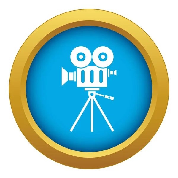 Camcorder pictogram blauwe vector geïsoleerd — Stockvector