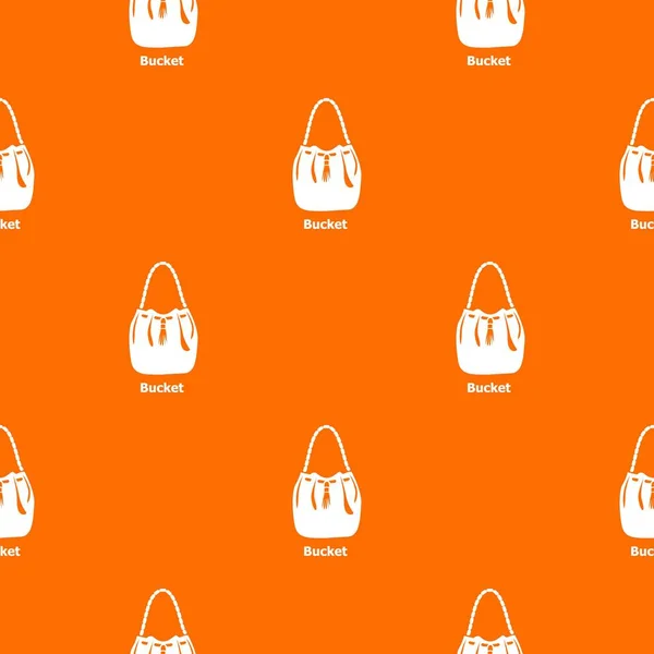 Bucket bag pattern vector orange — Stock Vector