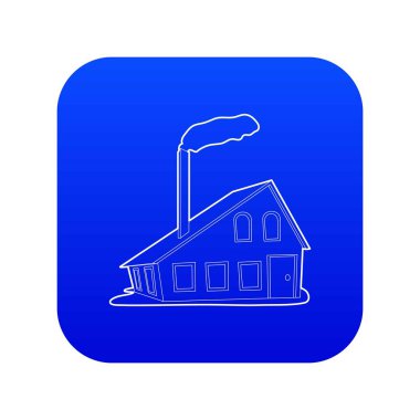 Baca simgesi mavi vektör ile Ev