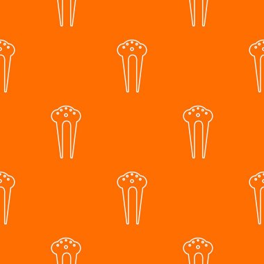 Saç düzeltme klips desen vektör turuncu