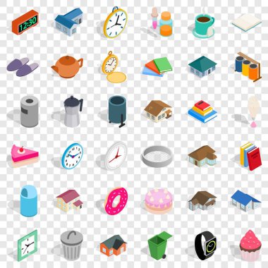 Terlik Icons set, izometrik stili