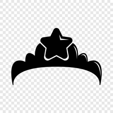 Küçük Prenses tacı simge basit siyah stil